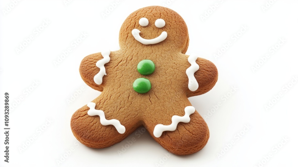 gingerbread person on a white background gingerbread person on a white background