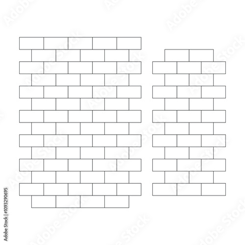 White brick wall background. brick wall. real estate related icon. seamless pattern of bricklaying. white tiles texture. beautiful black and white bricks style pattern