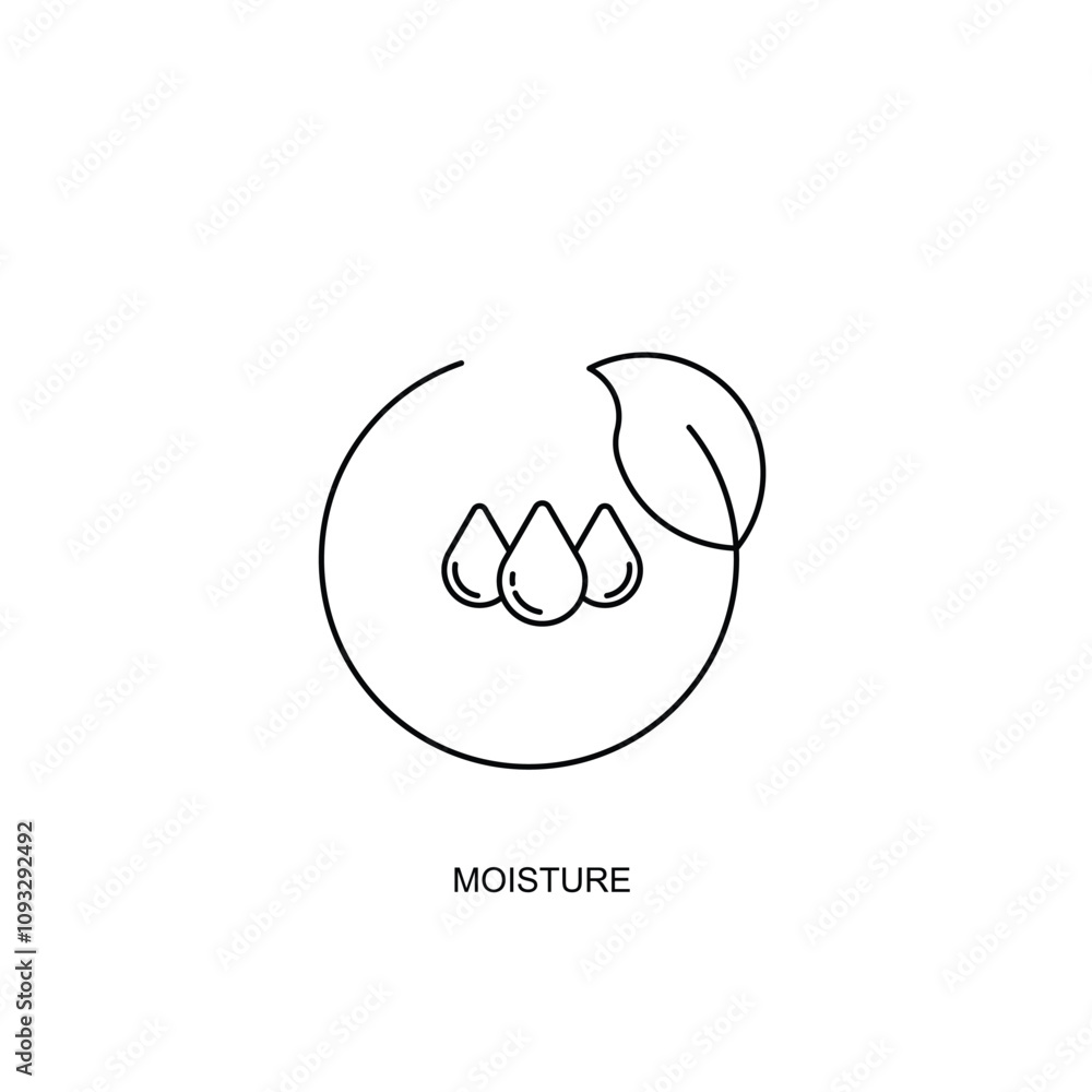 oisture and nutrition icon for revitalizing and hydrating face beauty product. Editable stroke. Vector stock illustration isolated on white background for oisture and nutrition icon for revitalizing and hydrating face beauty product. Editable stroke. Vector stock illustration isolated on white background for
