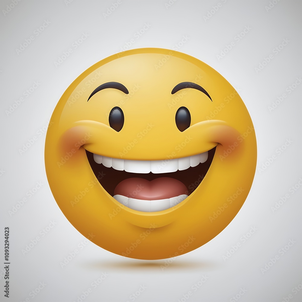 A Delightfully Joyful 3D Rendered Smiley Face: A Vibrant Yellow Emoticon Expressing Unbridled Happiness and Positive Emotions, Perfect for Representing Cheerfulness, Optimism, and Good Moods. A Delightfully Joyful 3D Rendered Smiley Face: A Vibrant Yellow Emoticon Expressing Unbridled Happiness and Positive Emotions, Perfect for Representing Cheerfulness, Optimism, and Good Moods.