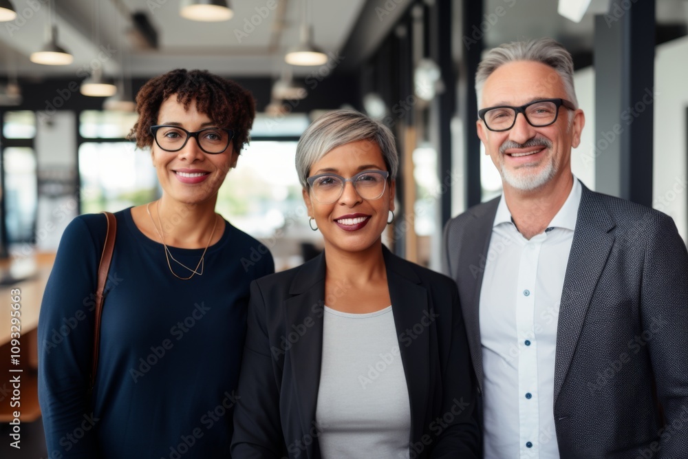 Group portrait of a middle aged business people team in office Group portrait of a middle aged business people team in office
