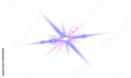 Sparkling bright stars glare. Transparent radiance bright flashes. Vector illustration.