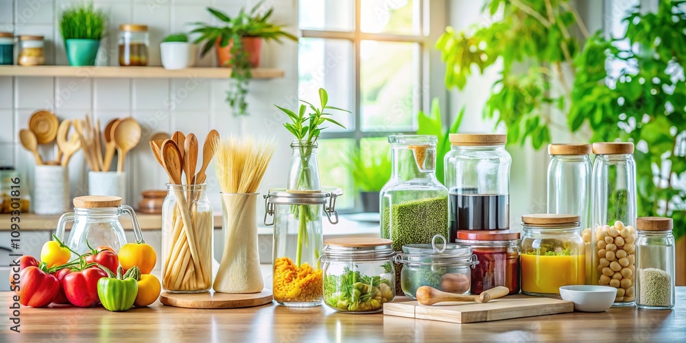 Zero Waste Kitchen Countertop - Double Exposure Zero Waste Kitchen Countertop - Double Exposure