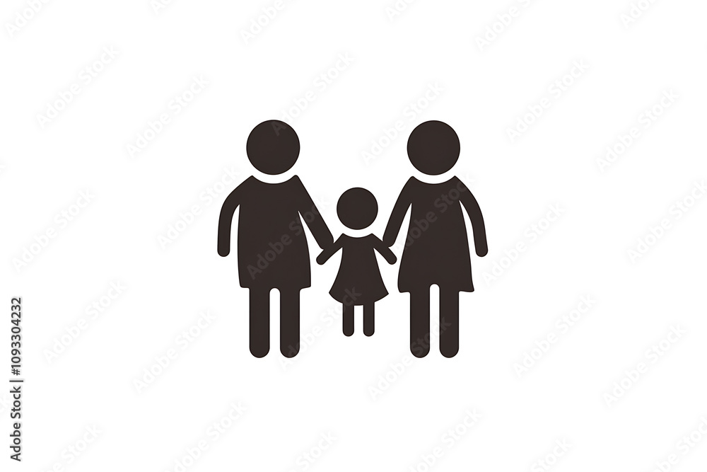  Icon of a family holding hands, symbolizing unity, care, and emotional connection.
