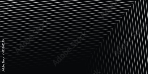 Black background. Abstract vector, science, futuristic, energy technology concept. Digital image of light rays, lines with blue light on white background. Modern vector illustration