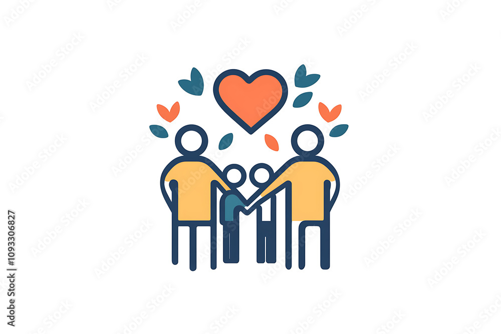 Icon of a family holding hands, symbolizing unity, care, and emotional connection.
Icon of a family holding hands, symbolizing unity, care, and emotional connection.