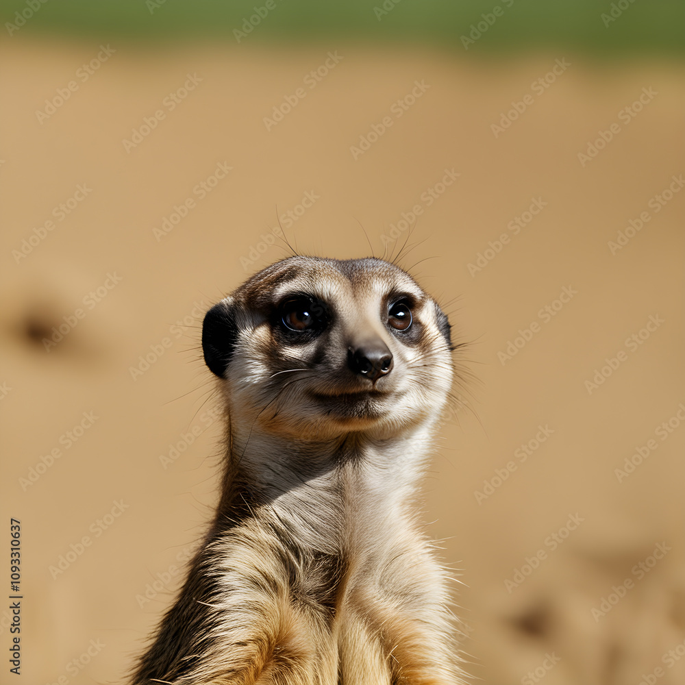 Fototapeta premium Portrait of a meerkat (Suricata suricatta)