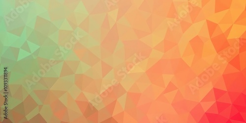 A colorful gradient background with green and red polyomino shapes forming a stylized and intricate design that creates a sense of depth, design element, colorful gradient, creative expression