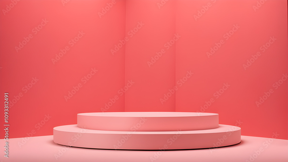 Fototapeta premium podium for product presentation in minimal style. Abstract background.