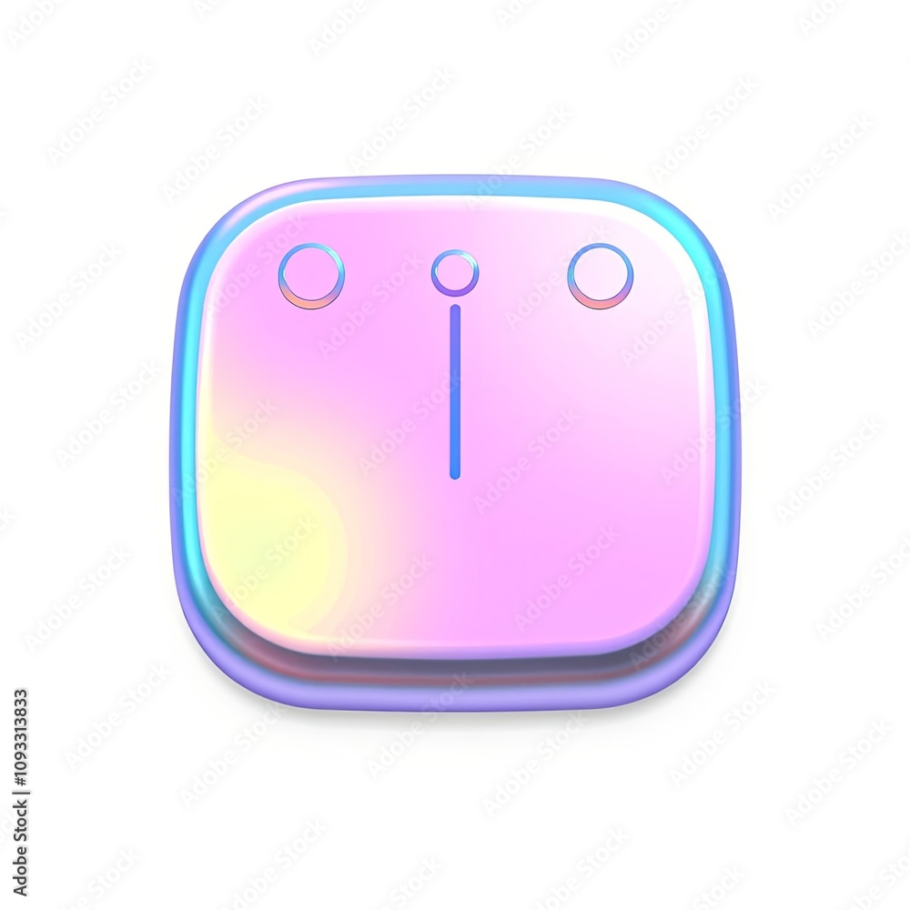 3D Joyful Weight Loss Icon with Iridescent Color Shift for Transparent Overlay Design 3D Joyful Weight Loss Icon with Iridescent Color Shift for Transparent Overlay Design