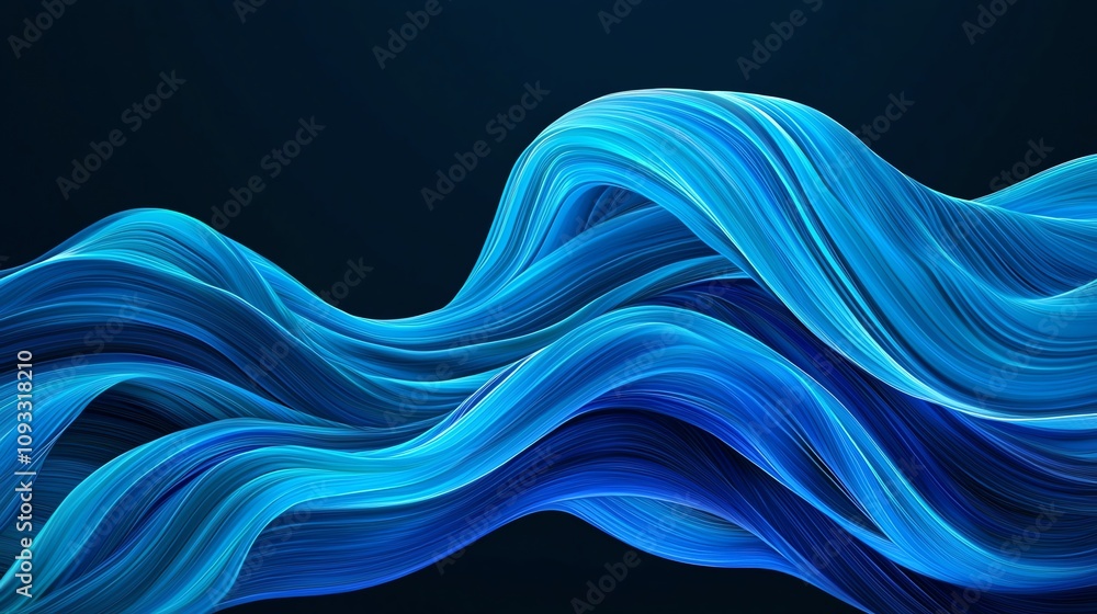 A vibrant display of flowing blue waves creating a dynamic and mesmerizing abstract background for creative projects. A vibrant display of flowing blue waves creating a dynamic and mesmerizing abstract background for creative projects.