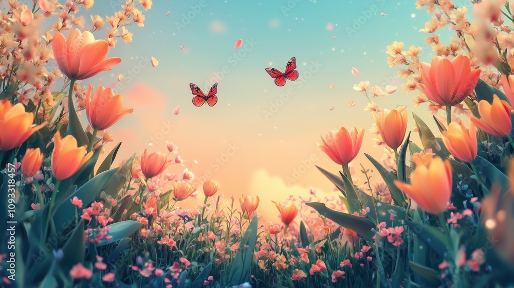 Welcome March summer illustration graphic design colorful background, Welcome March summer illustration graphic design colorful background,