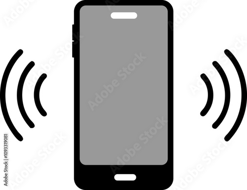 Smartphone mobile phone ringing vibrating flat vector icon for apps and website