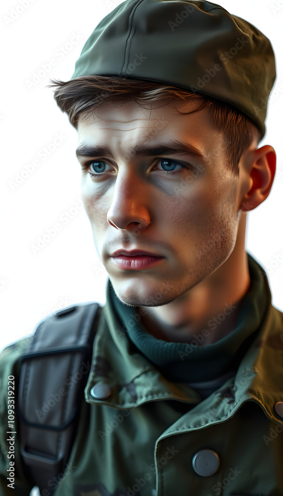 Don't wanna be dead and don't know how to live. Portrait of young male soldier. Man in military uniform on the war. Depressed and having problems with mental health and emotions, PTSD, rehabilitatio Don't wanna be dead and don't know how to live. Portrait of young male soldier. Man in military uniform on the war. Depressed and having problems with mental health and emotions, PTSD, rehabilitatio