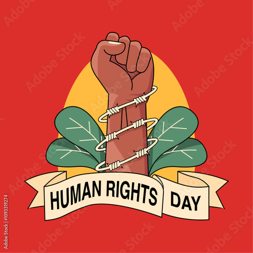 vector human rights day background template