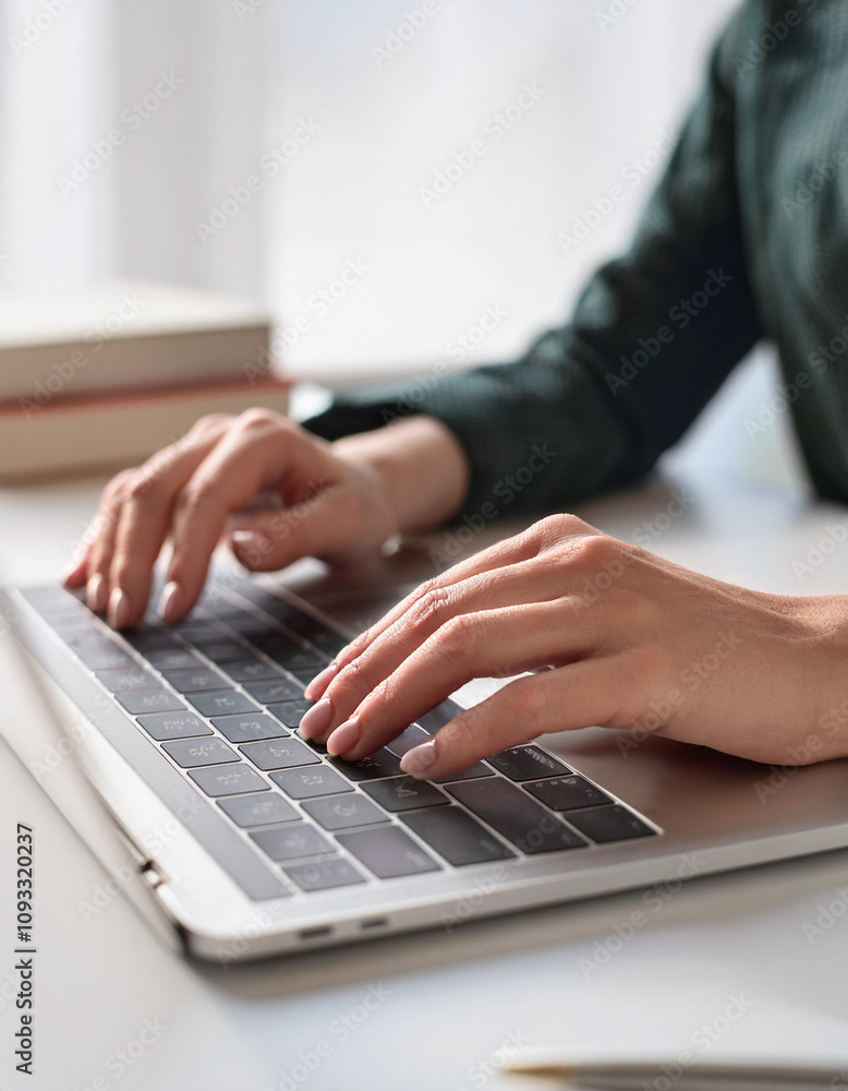 Typing on laptop closeup, chatting in Facebook, meeting website. Blogger, journalist writing new article.
Typing on laptop closeup, chatting in Facebook, meeting website. Blogger, journalist writing new article.
