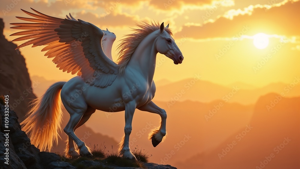 The beautiful mythical Pegasus The beautiful mythical Pegasus