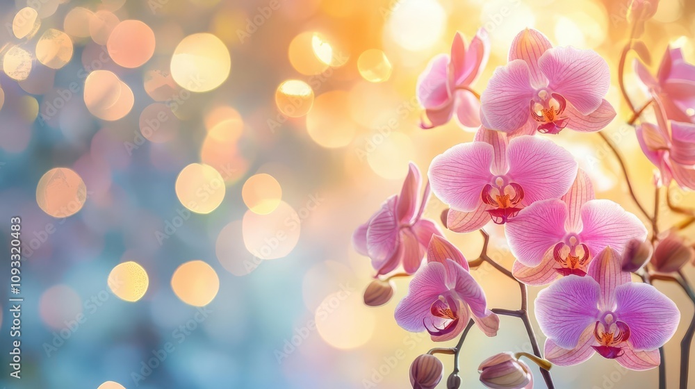 A closeup shot of delicate orchid petals with a soft bokeh background A closeup shot of delicate orchid petals with a soft bokeh background