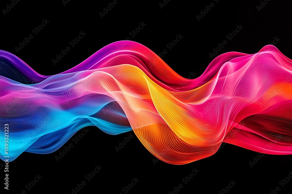 Colorful abstract waves create a dynamic and vibrant visual effect perfect for modern designs and backgrounds. Colorful abstract waves create a dynamic and vibrant visual effect perfect for modern designs and backgrounds.