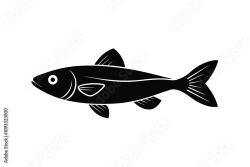 "Cute Haddock Fish Vector Illustration"