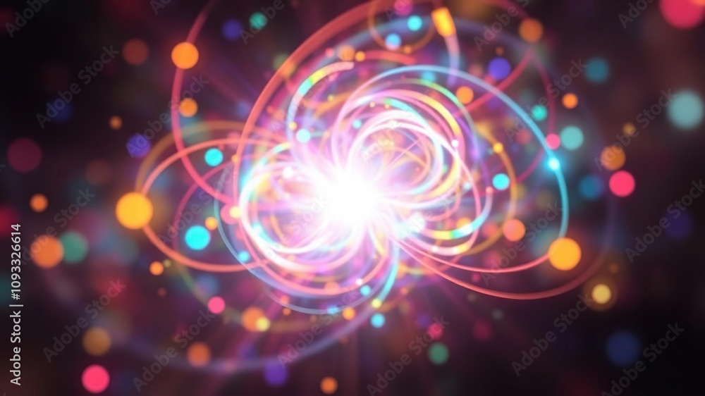 Ethereal abstract colorful lights swirling around a central axis, mesmerizing, abstract, radiant Ethereal abstract colorful lights swirling around a central axis, mesmerizing, abstract, radiant
