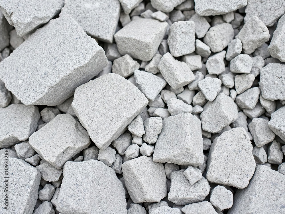 Close-up shot of concrete rubble with exposed aggregate and uneven textures, rough concrete, debris Close-up shot of concrete rubble with exposed aggregate and uneven textures, rough concrete, debris