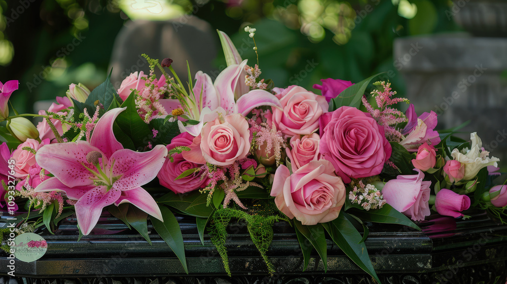 Obraz premium pink flowers in the garden
