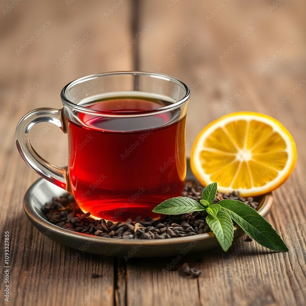 Herbal tea leaves on background Herbal tea leaves on background