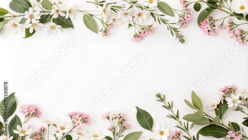 Dainty florals in a repeating pattern of small flowers and leaves, subtle design, botanical motifs, soft focus, repeating pattern, pastel colors