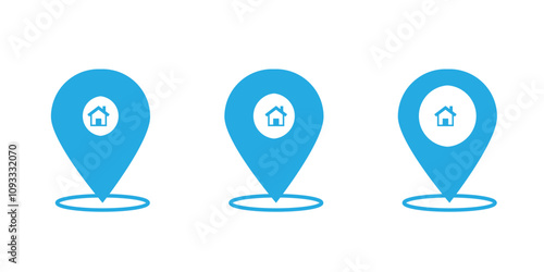 map pin vector logo template, locator icon