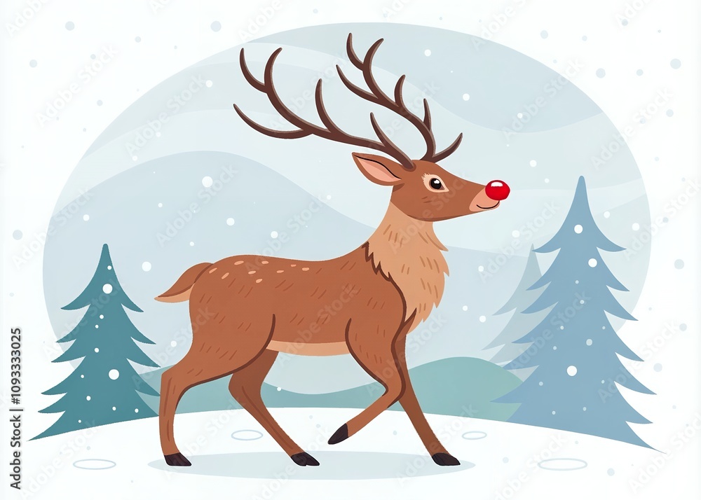 reindeer with christmas tree and snowflakes Arrangement of Christmas themed emoji reindeer with christmas tree and snowflakes Arrangement of Christmas themed emoji