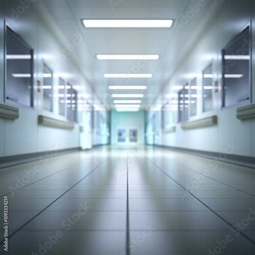 Wallpaper Mural Blurred Hospital Interior Bright, Clean, and Minimalistic Abstract Medical Background. Torontodigital.ca