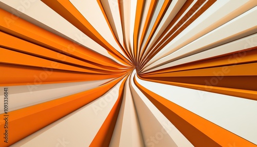 Wallpaper Mural A dynamic spiral design featuring orange and cream tones, creating a sense of movement and depth. Torontodigital.ca