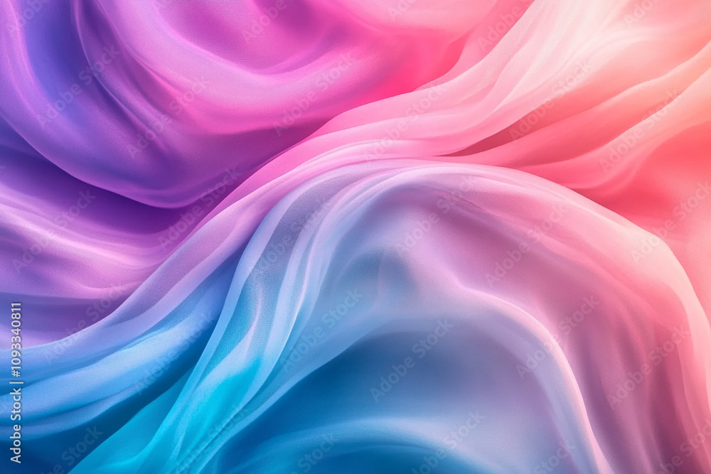A colorful, flowing piece of fabric with a blue, pink, and purple hue. The colors are vibrant and the fabric appears to be flowing in a wave-like motion. Scene is one of fluidity and movement A colorful, flowing piece of fabric with a blue, pink, and purple hue. The colors are vibrant and the fabric appears to be flowing in a wave-like motion. Scene is one of fluidity and movement