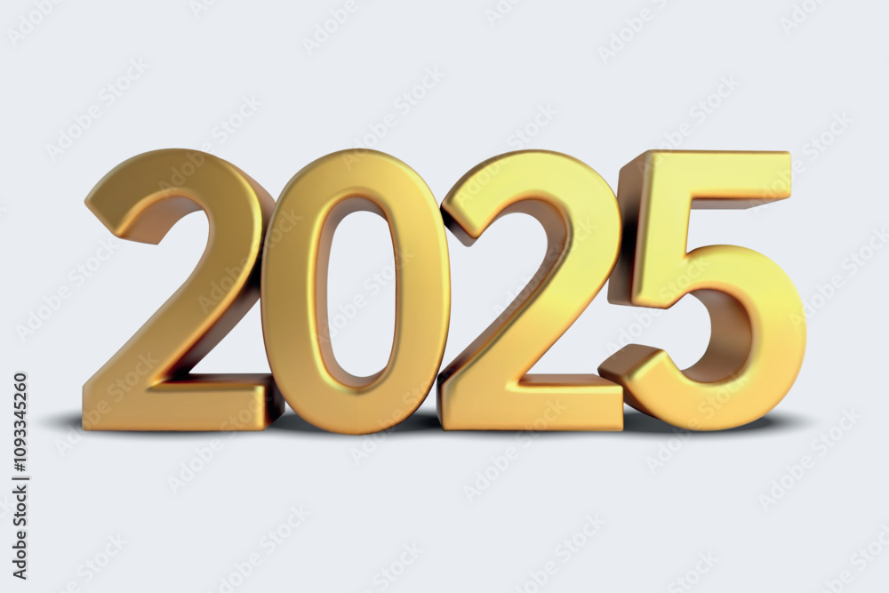 Golden 2025 Numbers for New Year Celebration Golden 2025 Numbers for New Year Celebration