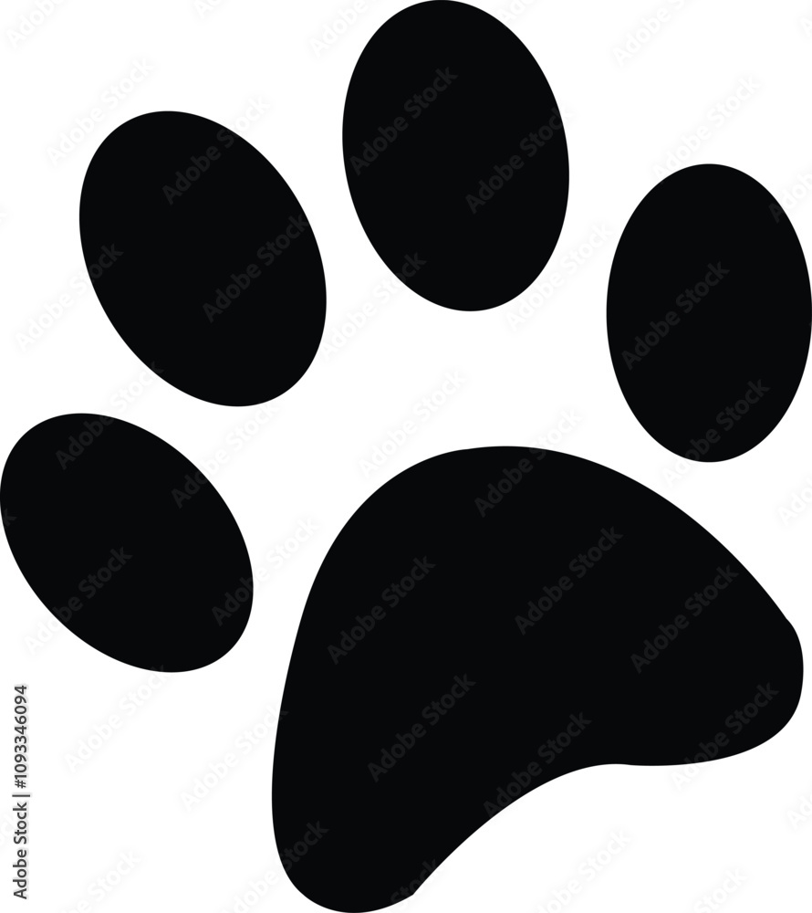 Dog paw print clip art design on plain white transparent isolated background for card, shirt, hoodie, sweatshirt, apparel, card, tag, mug, icon, poster or badge Dog paw print clip art design on plain white transparent isolated background for card, shirt, hoodie, sweatshirt, apparel, card, tag, mug, icon, poster or badge