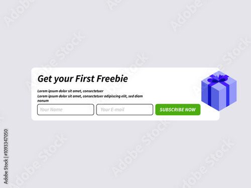 Newsletter subscriptions program with free offer templates 