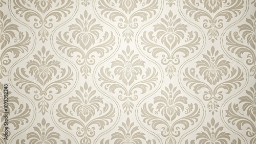 Damask seamless wallpaper background, vintage aesthetic, elegant damask pattern