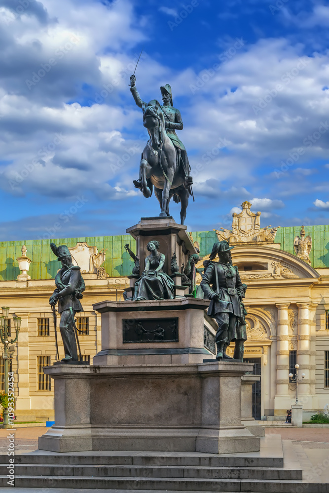 Obraz premium Monument to Carlo Alberto, Turin, Italy