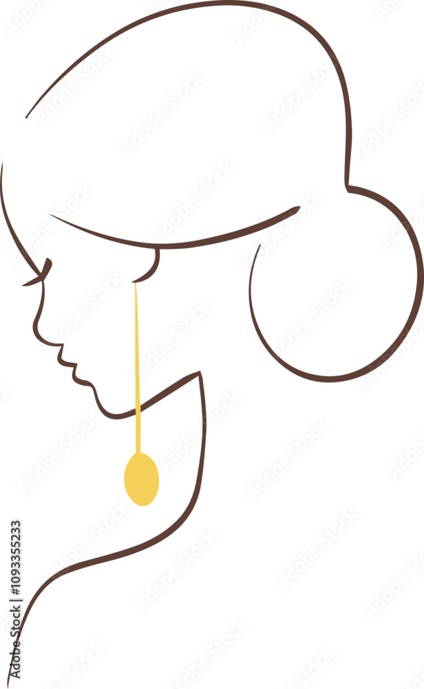 Aesthetic Woman Face Line Art Illustration Aesthetic Woman Face Line Art Illustration