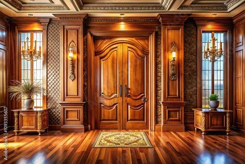 Wallpaper Mural Contemporary wooden doors, windows, and furniture.  Elegant design. Torontodigital.ca