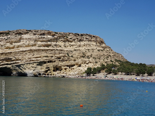 Grèce, la Crète, ville de Matala 