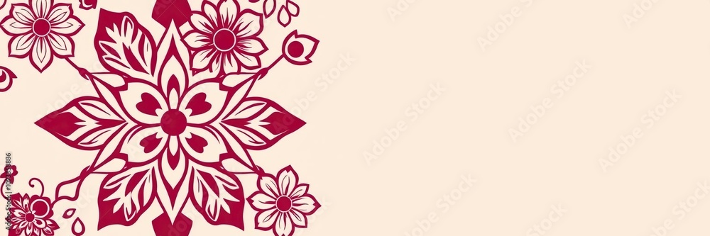 Intricate Flower Patterns with Geometric Shapes, art, nature, design element Intricate Flower Patterns with Geometric Shapes, art, nature, design element
