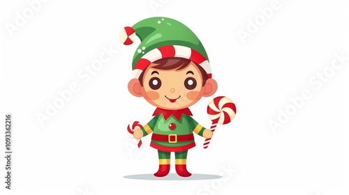 christmas elf with gifts