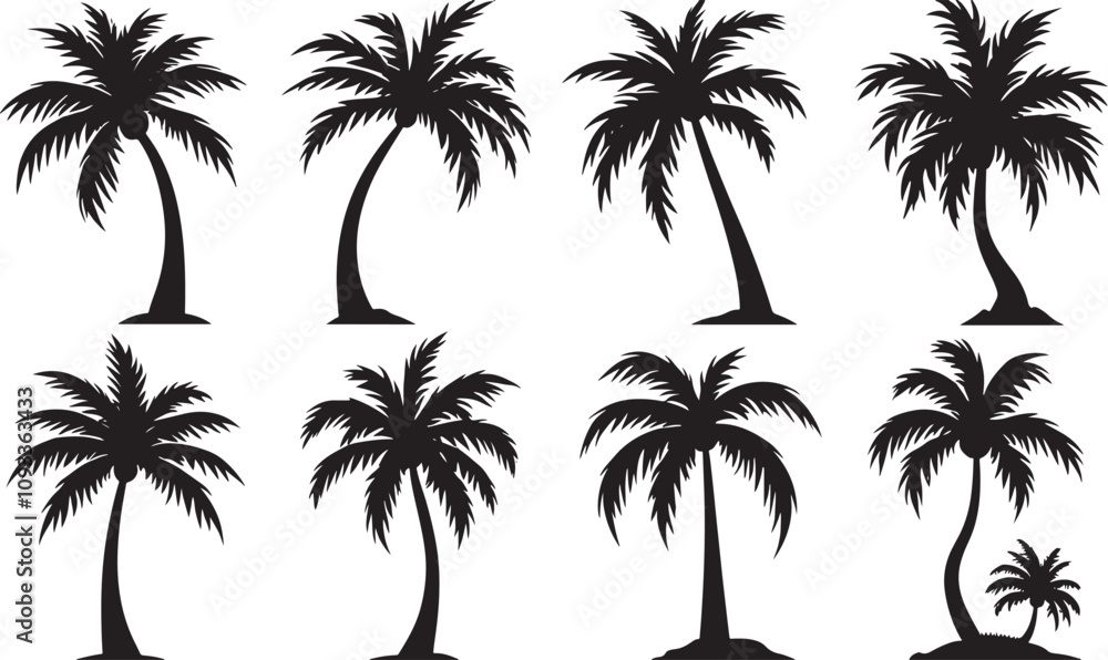 Vector Palm Tree Silhouettes
Vector Palm Tree Silhouettes