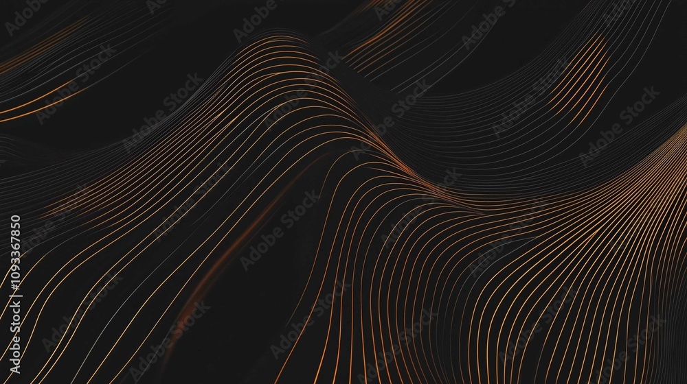 Naklejka premium Abstract Blue Wave Pattern Vector Illustration for Digital Wallpaper Design