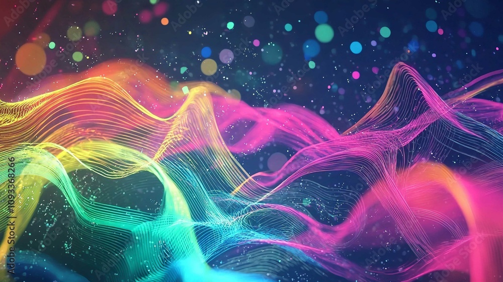 Futuristic Glowing Fractal Art Design with Blue Light Waves and Smoke Effects in 3D Backgrounds Futuristic Glowing Fractal Art Design with Blue Light Waves and Smoke Effects in 3D Backgrounds