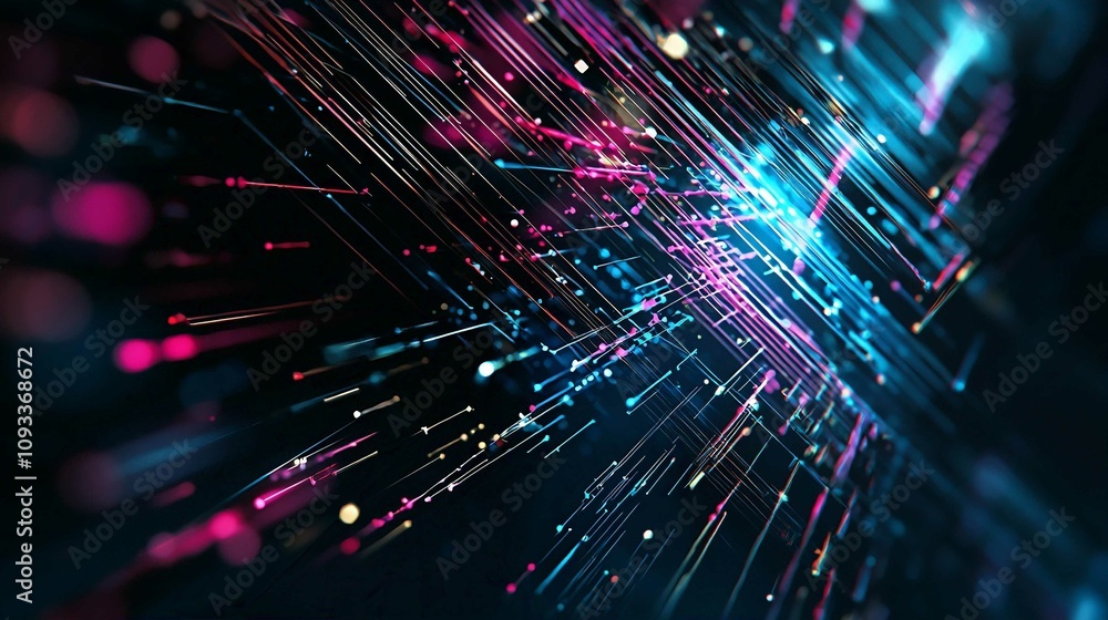 Futuristic Light Design with Colorful Glowing Lines and Energy Patterns in a Digital Space Wallpaper Futuristic Light Design with Colorful Glowing Lines and Energy Patterns in a Digital Space Wallpaper