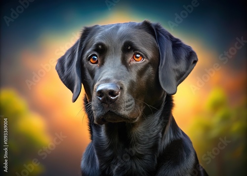 Wallpaper Mural Handsome black lab portrait.  Add your copy. Torontodigital.ca
