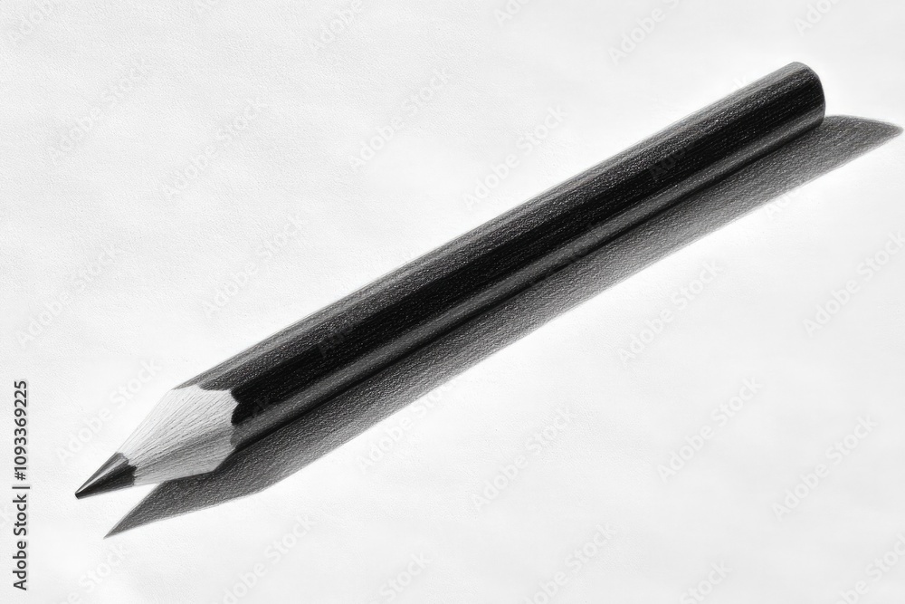 a pencil photo with a white background on the side of the frame and there is a blank space for writing. with generative ai a pencil photo with a white background on the side of the frame and there is a blank space for writing. with generative ai